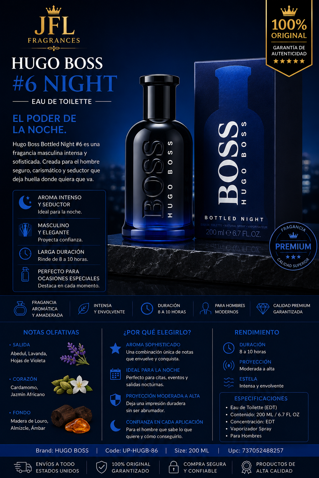 Hugo Boss #6 Bottle Night EDT